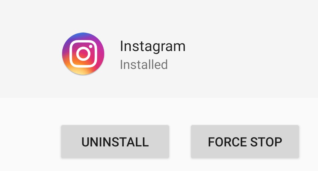 uninstall instagram
