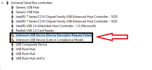 Fix "Unknown USB Device Descriptor Request Failed)"