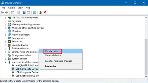 update device manager