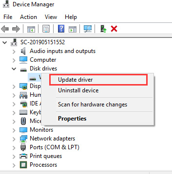 update disk driver