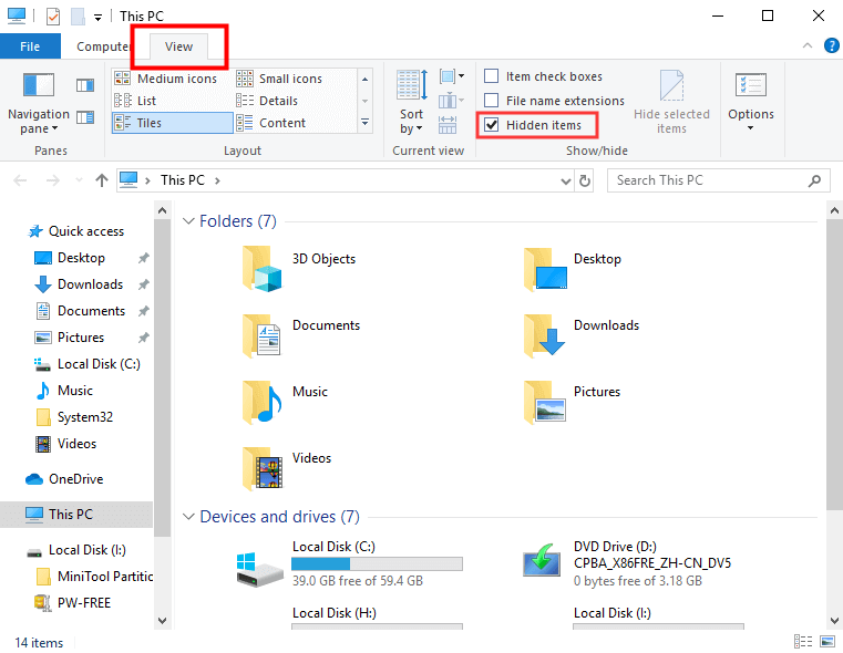 view hidden files on sd card folder via file explorer