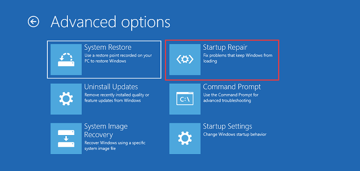 windows startup repair