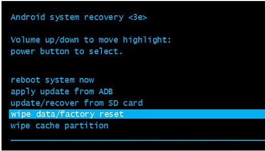 wipe data factory reset