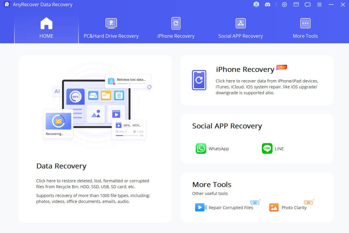iCare Data Recovery software anyrecover