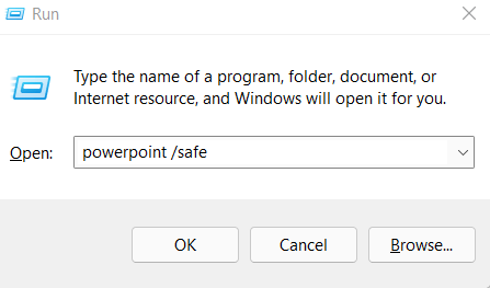 open powerpoint in safe mode