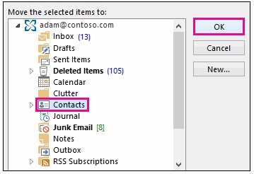 recover deleted contacts outlook