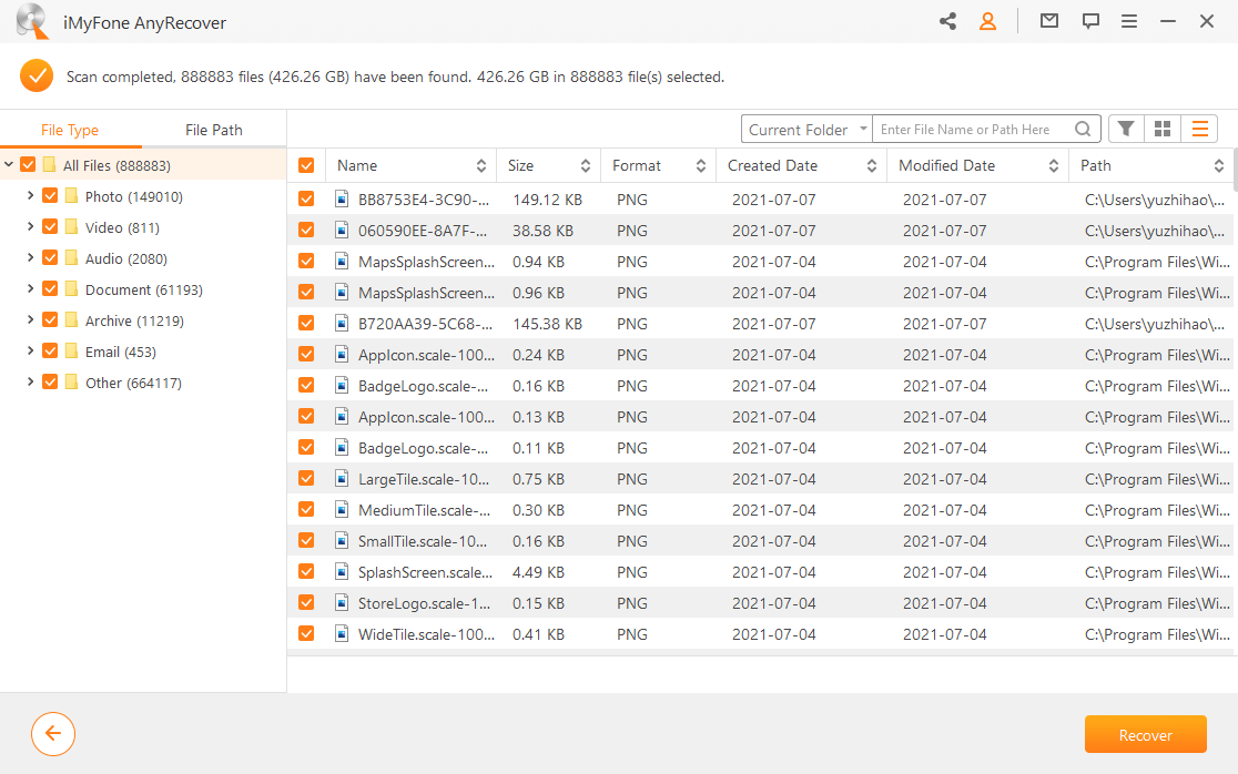 seagate external hard disk scan completed