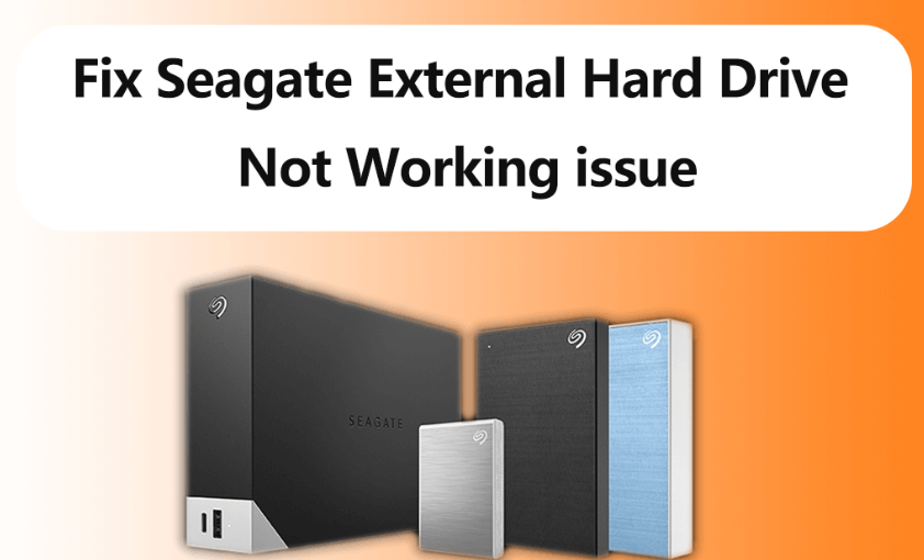 fix seagate sexterna hard drive not showing up issue