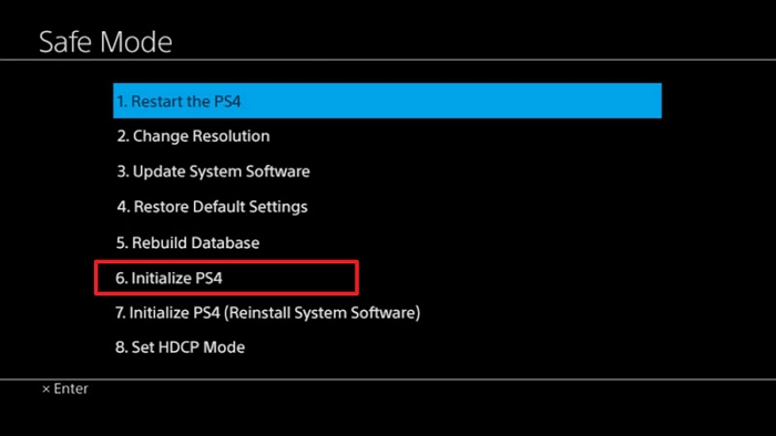 initialize ps4