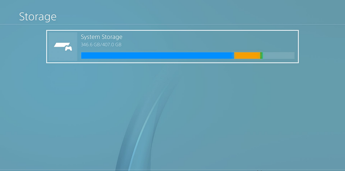 ps4 storage