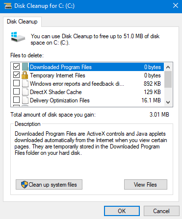 files to delete