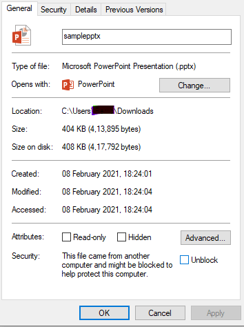 unblock ppt file