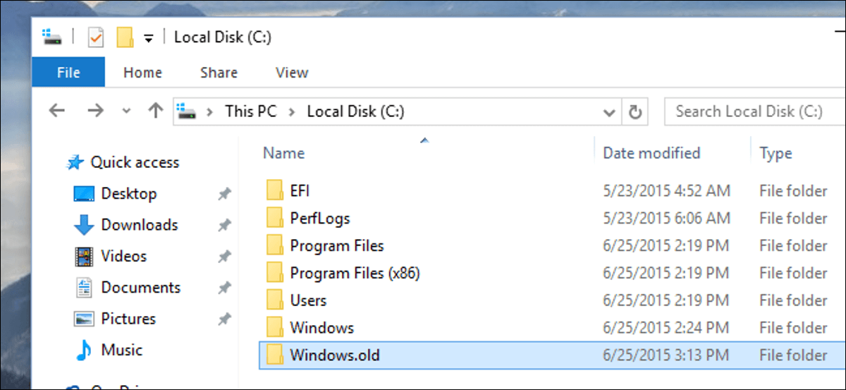 windowsold folder