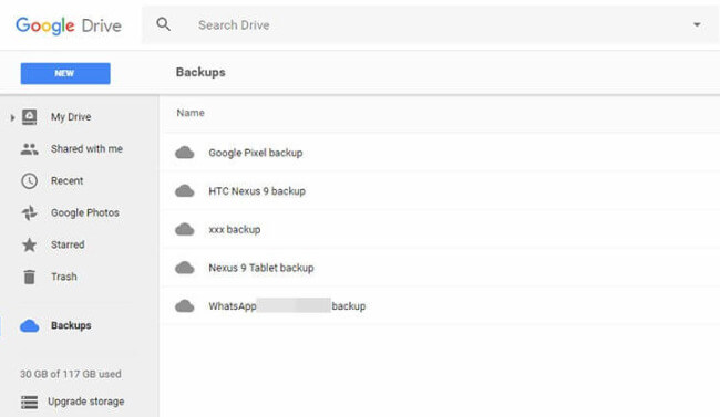recuperar datos de teléfonos inactivos a través de Google Drive
