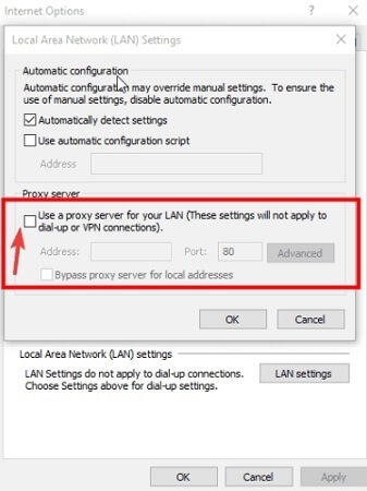 LAN 使用代理伺服器