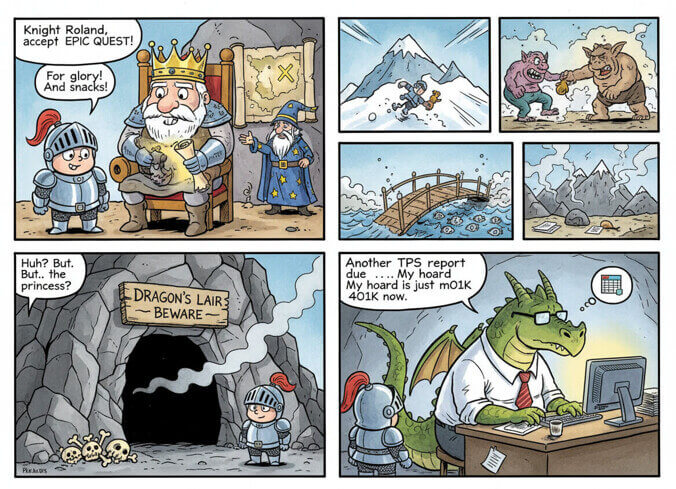 4-panel fantasy comic example