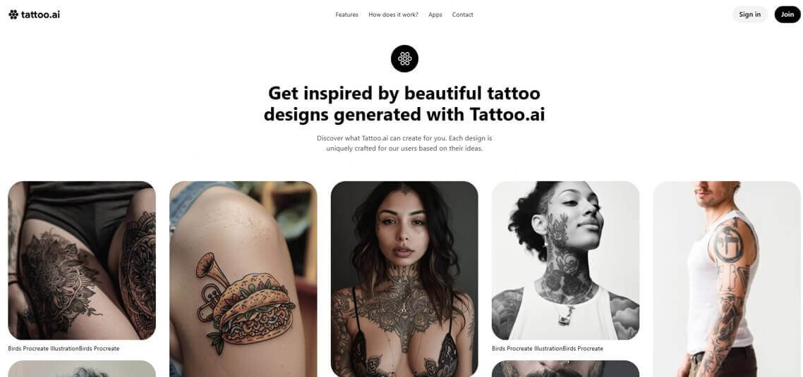 Tattoo.ai AI tattoo generator example