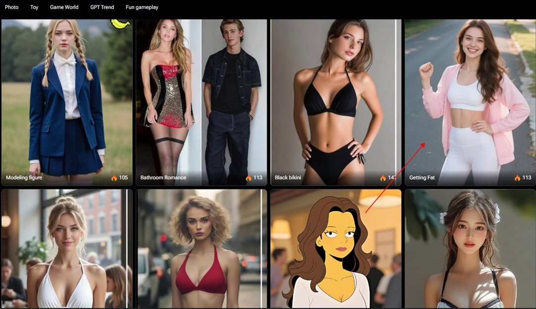 Choose AI Fat Filter from Image Effects