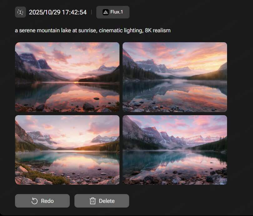 Flux AI image generation results on LitVideo