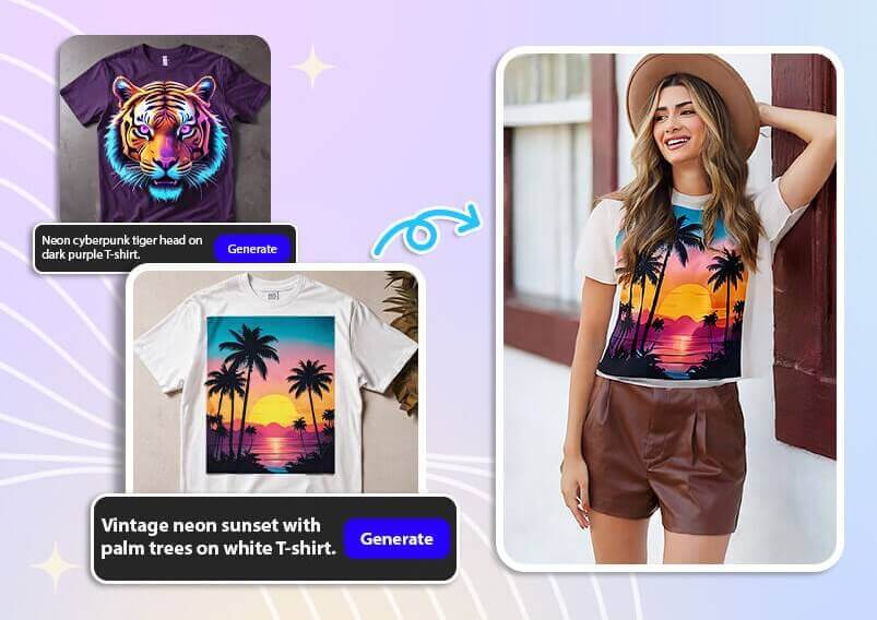 AI-generated T-shirt designs