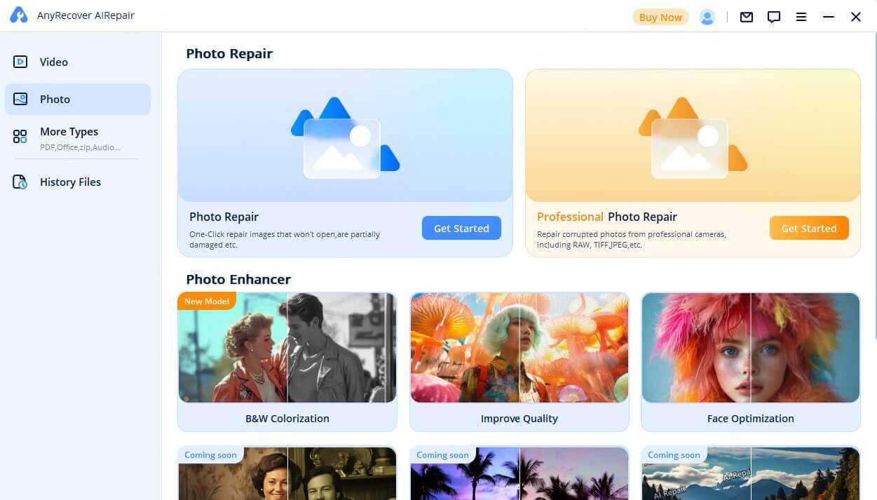 airepair provides various photo repair functions