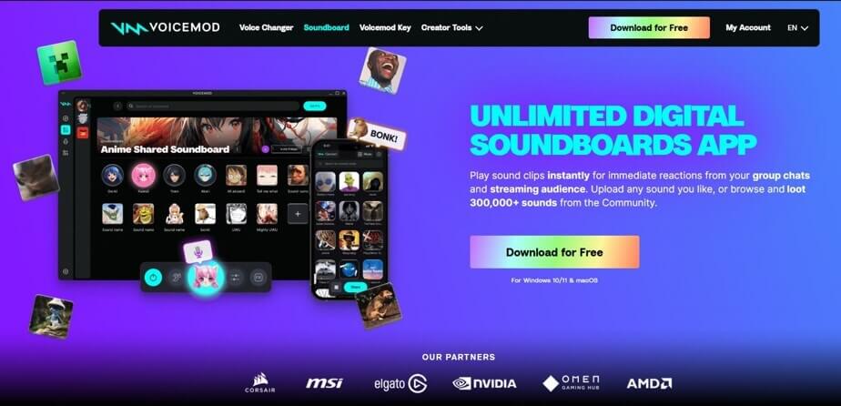 Voicemod official website screenshot