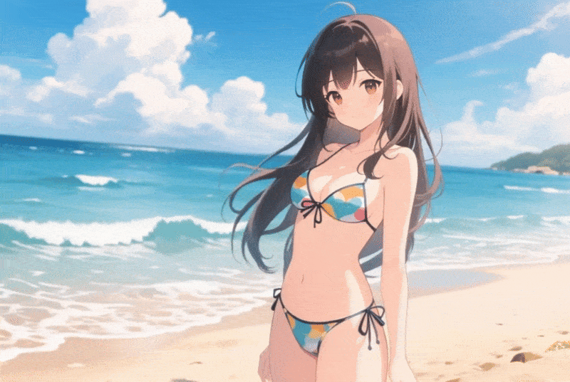 用 AI 影片生成器打造驚艷的動漫海灘藝術