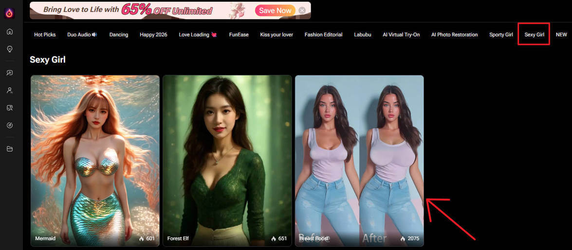 select breast augmentation effect