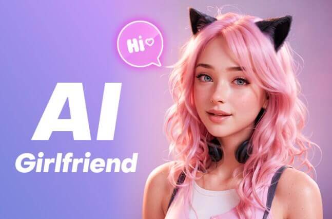 an ai girlfriend is say hi