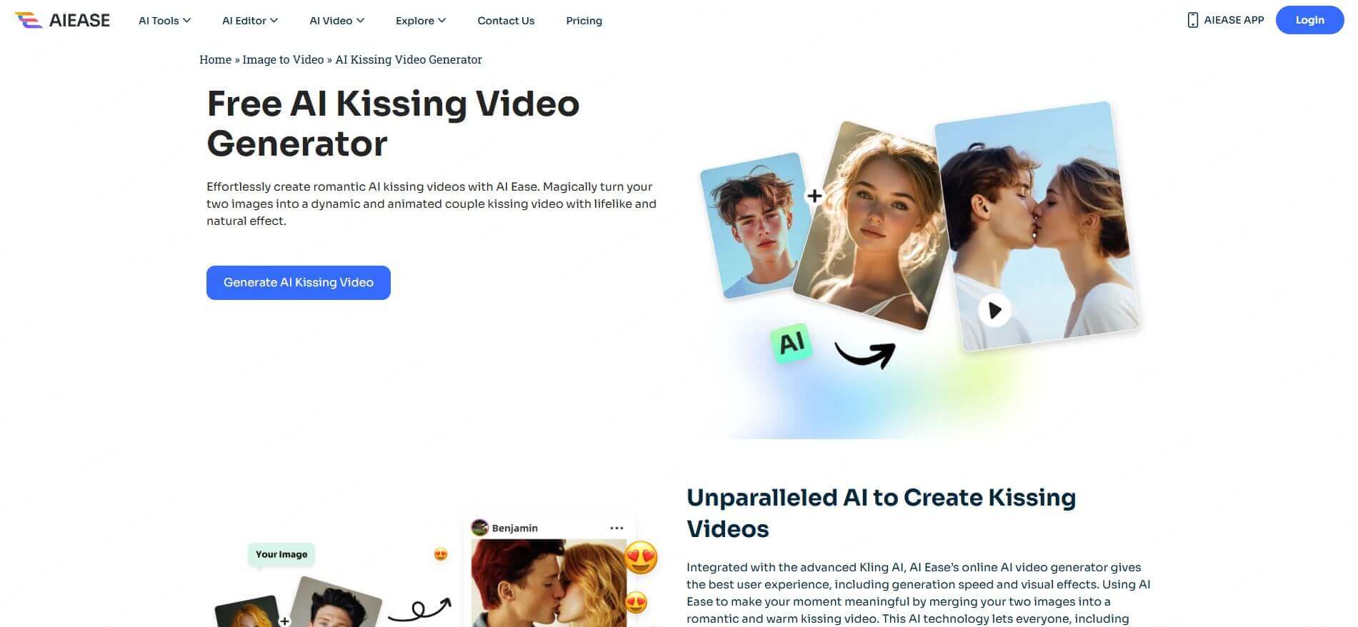 ai ease kissing generator