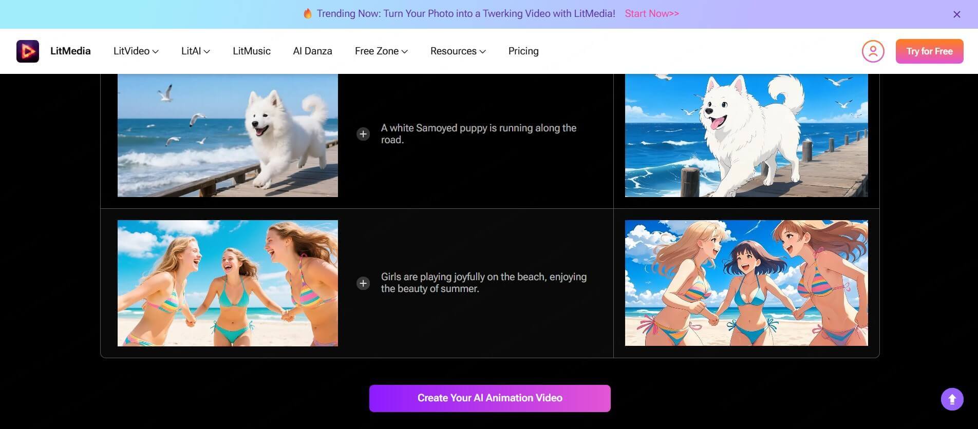 sign up litvideo and create
