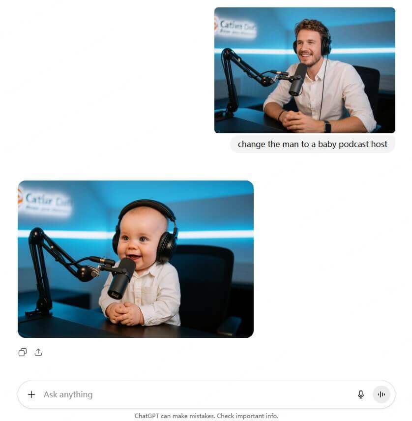 用 ChatGPT 將照片轉換成寶寶