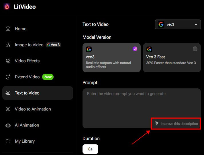 litvideo provides ai prompt tool