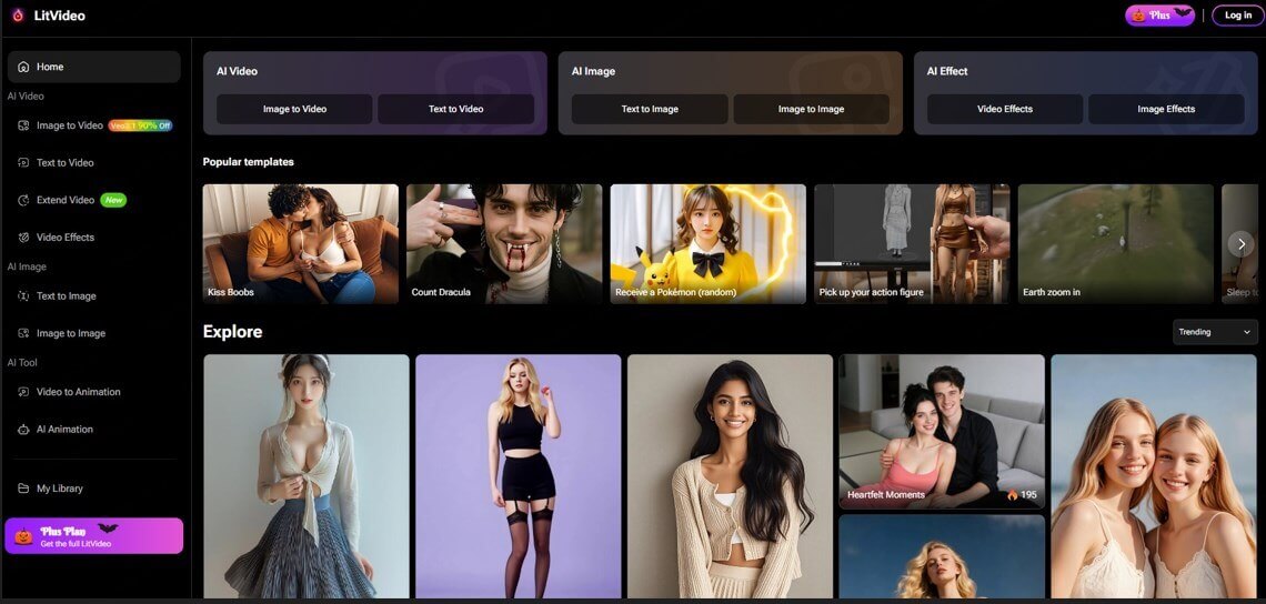 LitVideo's video effect library