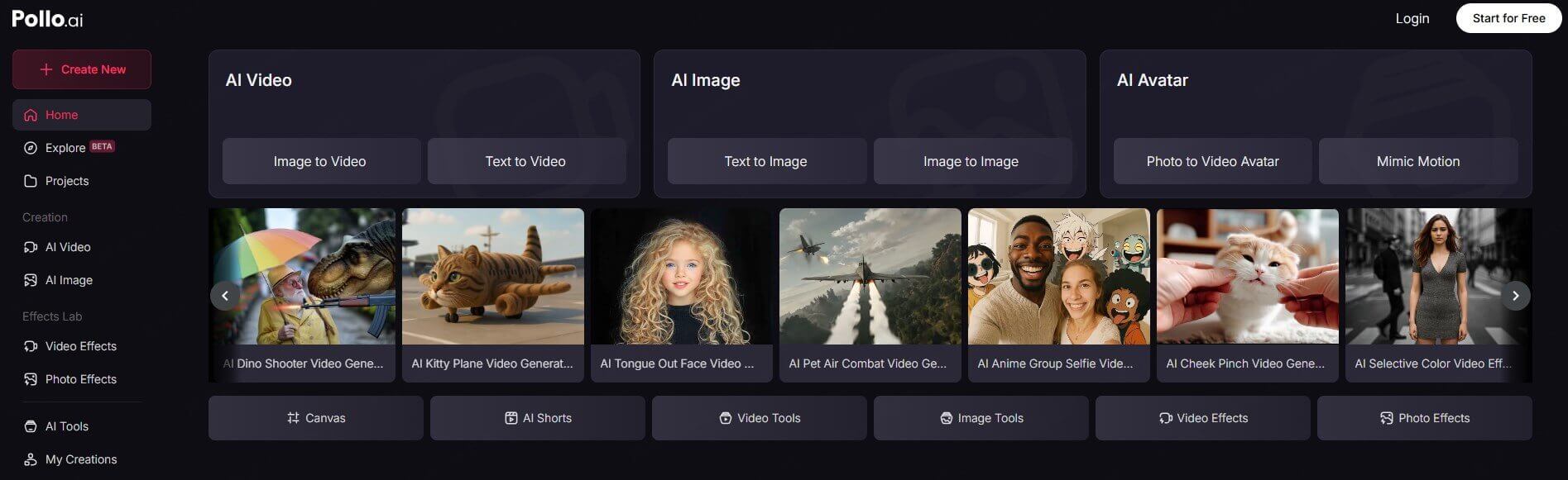 Pollo AI Website
