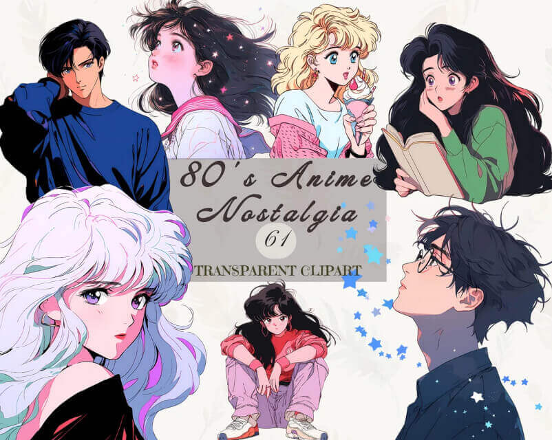 retro anime characters