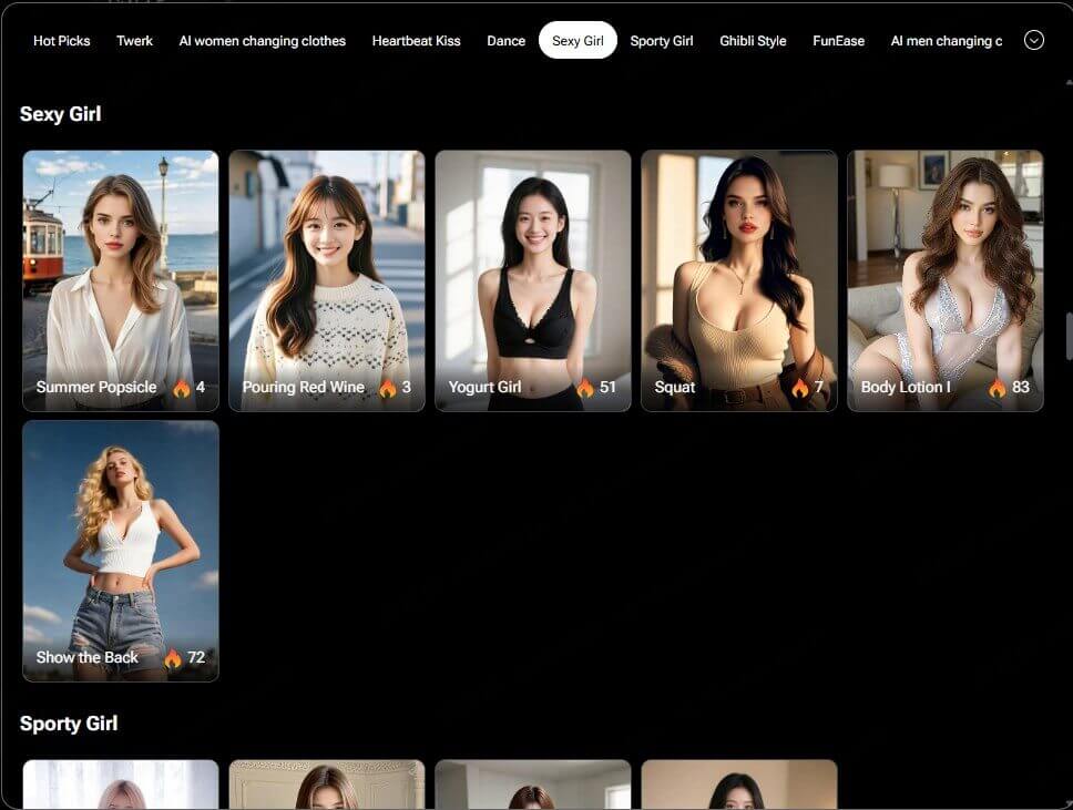 litvideo's ai sexy girlfriend video effects