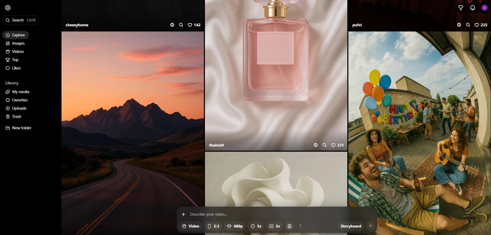 Explore Sora's Dashboard