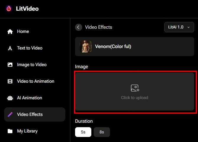 upload character photo