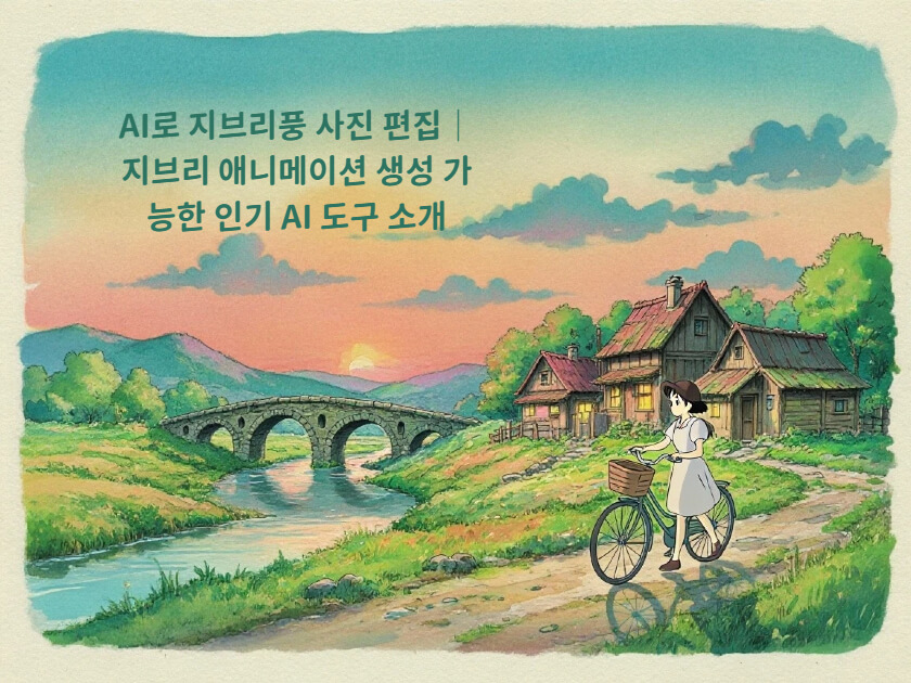 AI로 지브리풍 사진·애니메이션 만들기